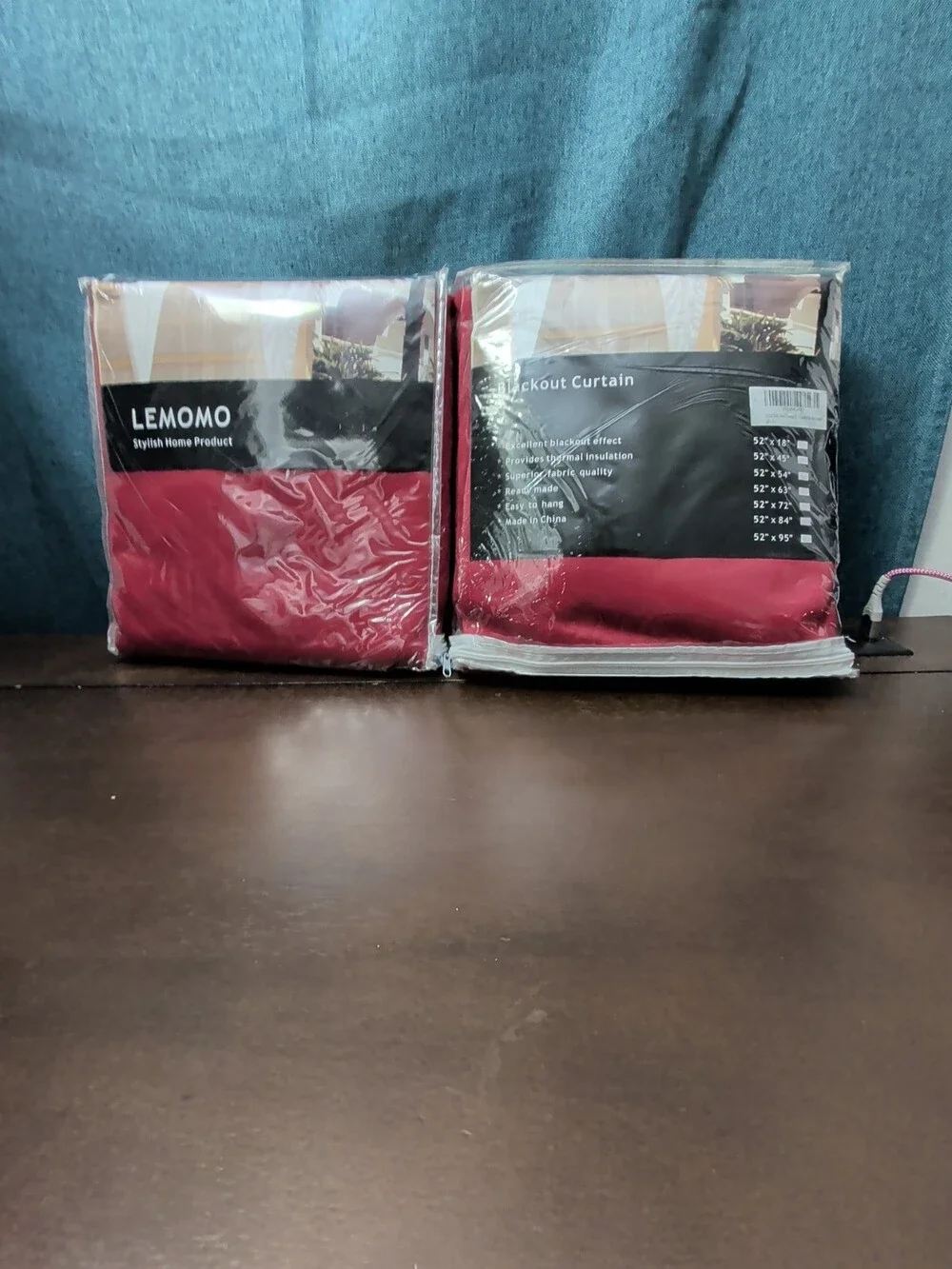 LEMOMO Red Blackout Curtains Set of 2 | 52